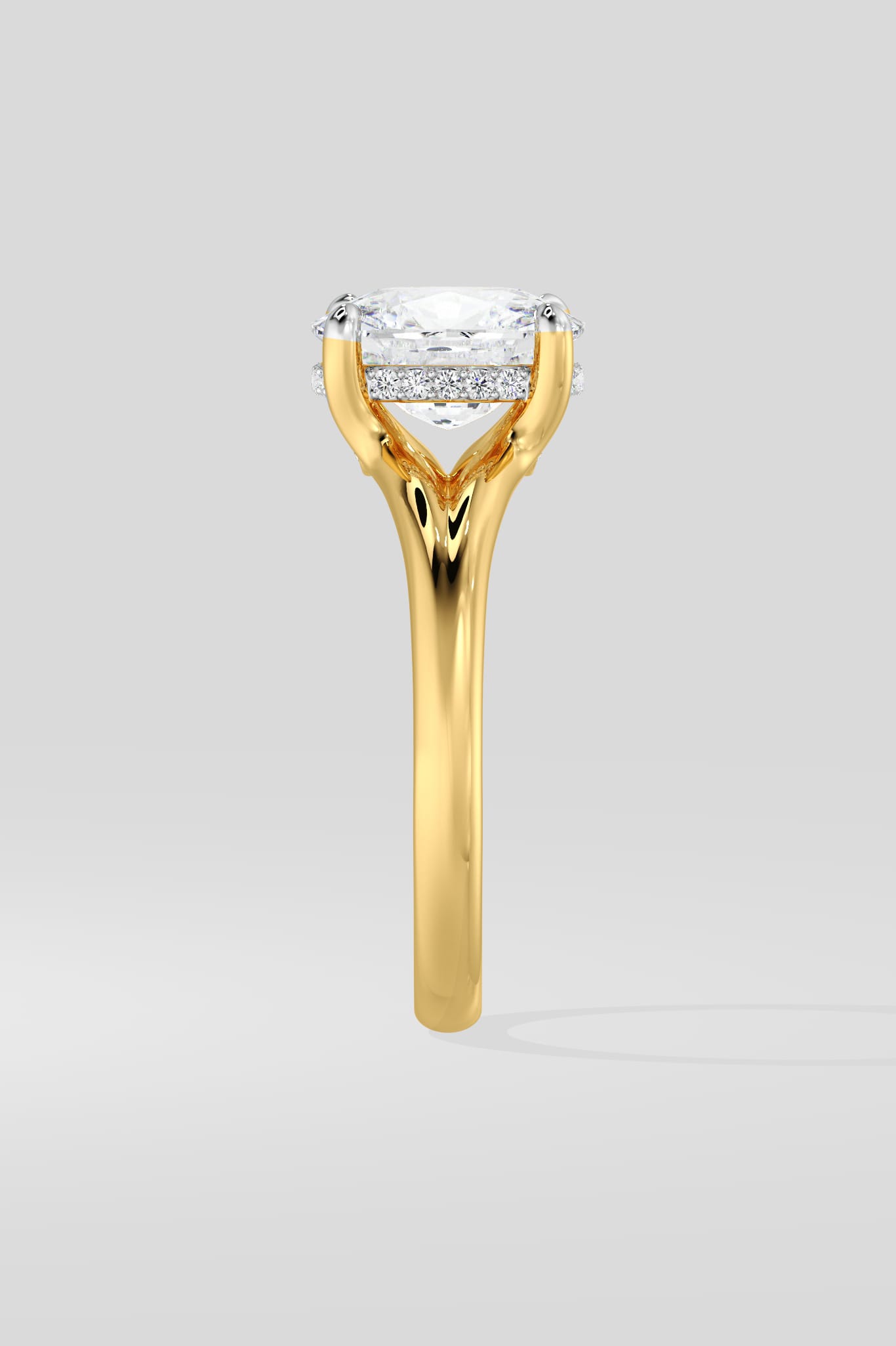 2 Ct Cushion Flow Solitaire Ring - House of Quadri