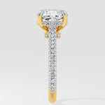 3 Ct Cushion Dome Pave Ring - House of Quadri