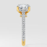 3 Ct Cushion Dome Pave Ring