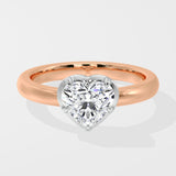 1 Ct Heart Bezel Solitaire Ring - House Of Quadri