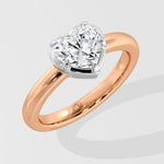 1 Ct Heart Bezel Solitaire Ring - House Of Quadri