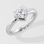 1 Ct Heart Bezel Solitaire Ring - House Of Quadri