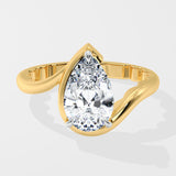 2 Ct Swirl Pear Ring