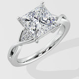 2.5 Ct Princess Contour Ring - House Of Quadri