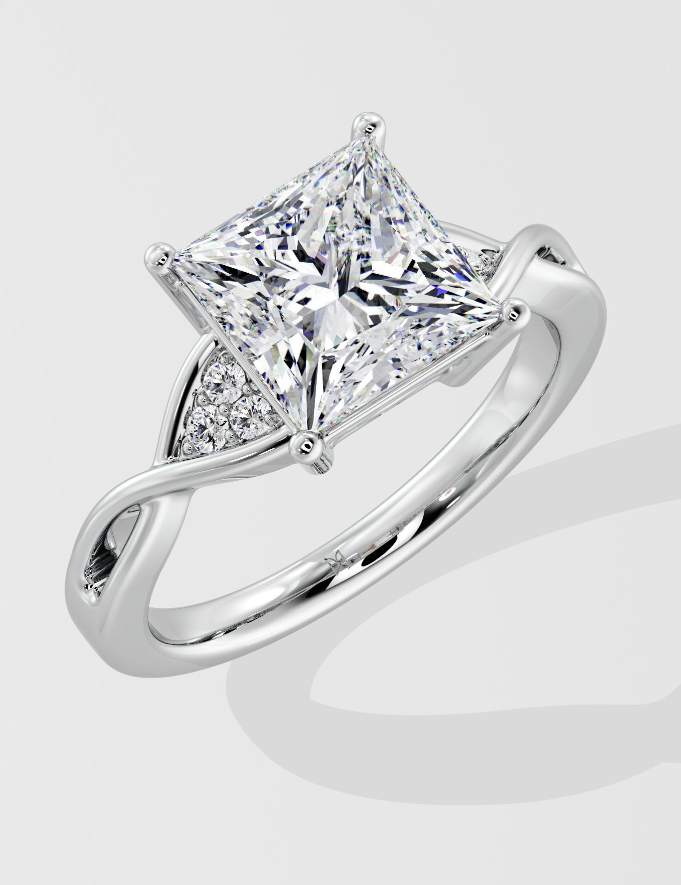 2.5 Ct Princess Contour Ring