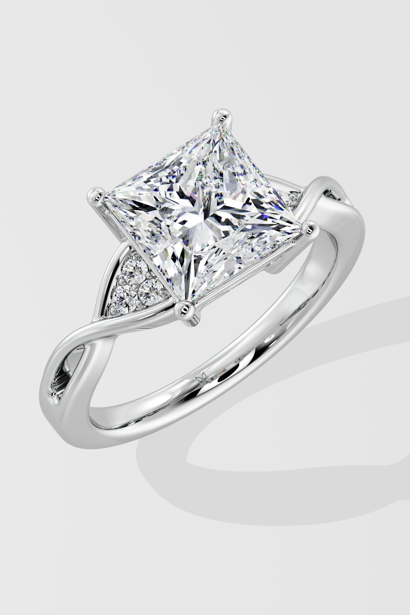 2.5 Ct Princess Contour Ring - House Of Quadri