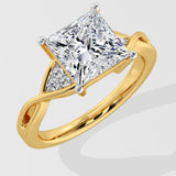 2.5 Ct Princess Contour Ring - House Of Quadri