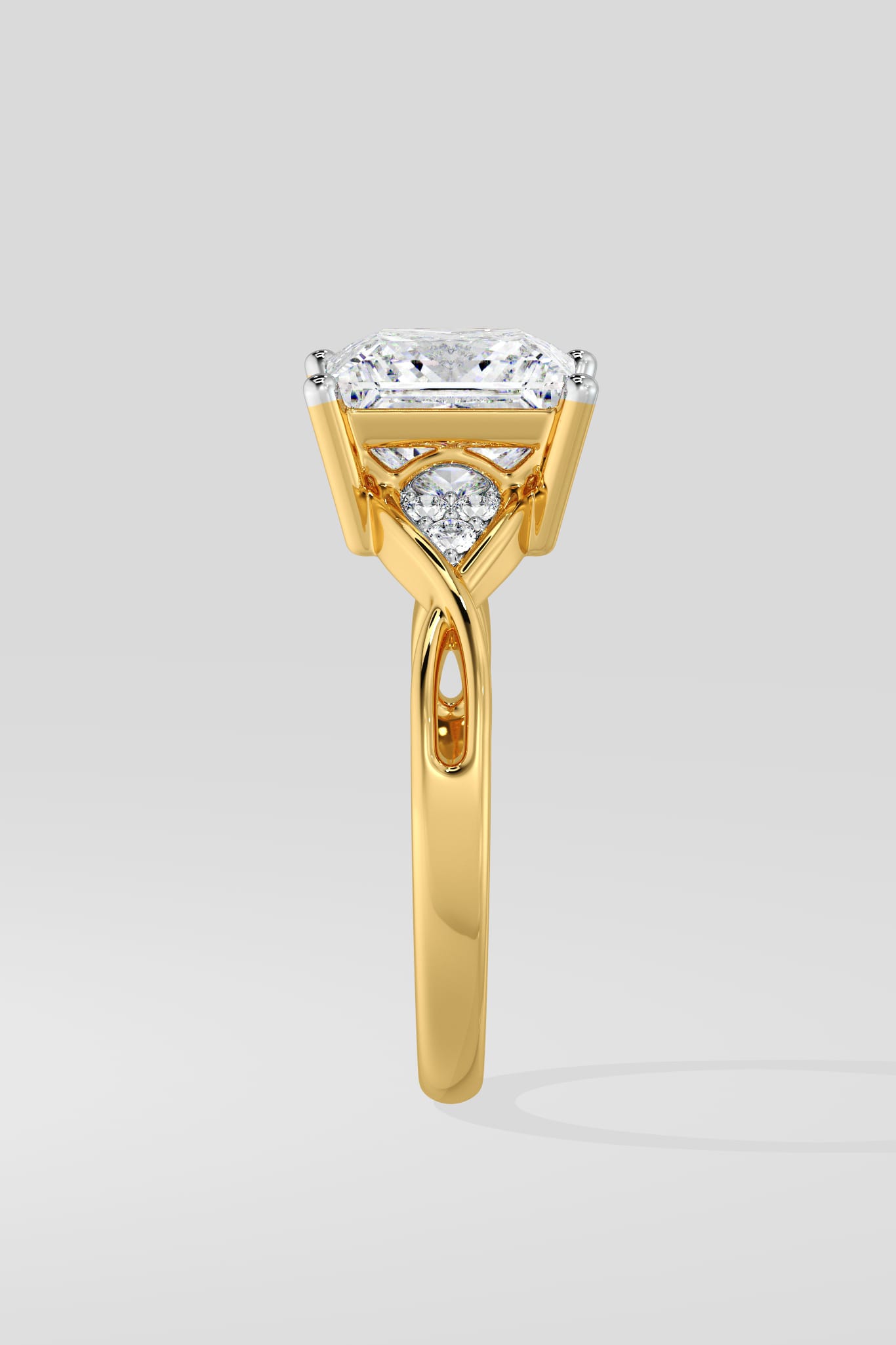 2.5 Ct Princess Contour Ring - House Of Quadri