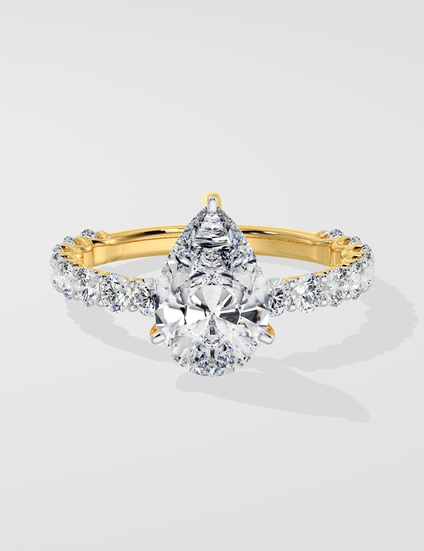 3 Ct Pear Eternity Ring - House of Quadri