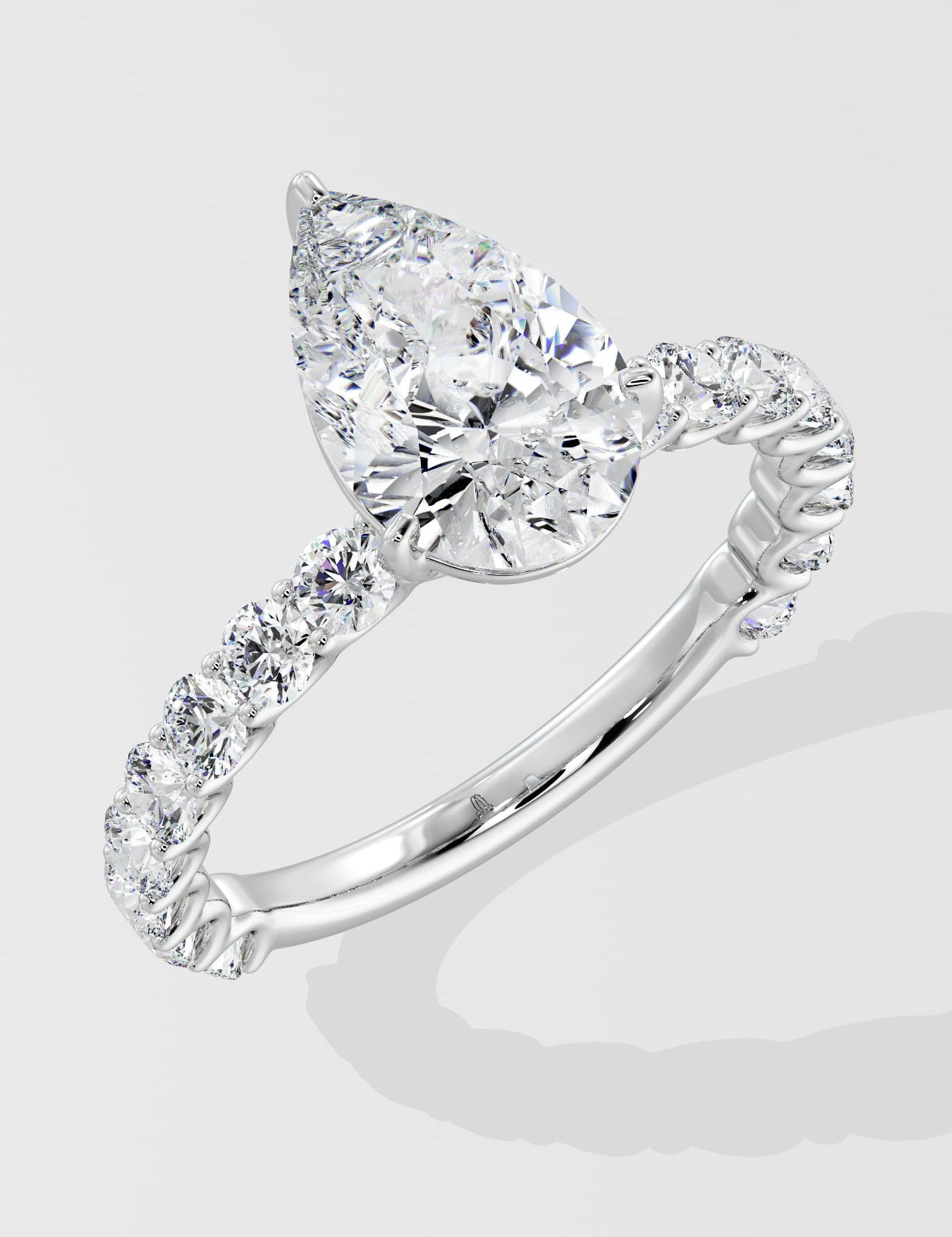 3 Ct Pear Eternity Ring - House of Quadri