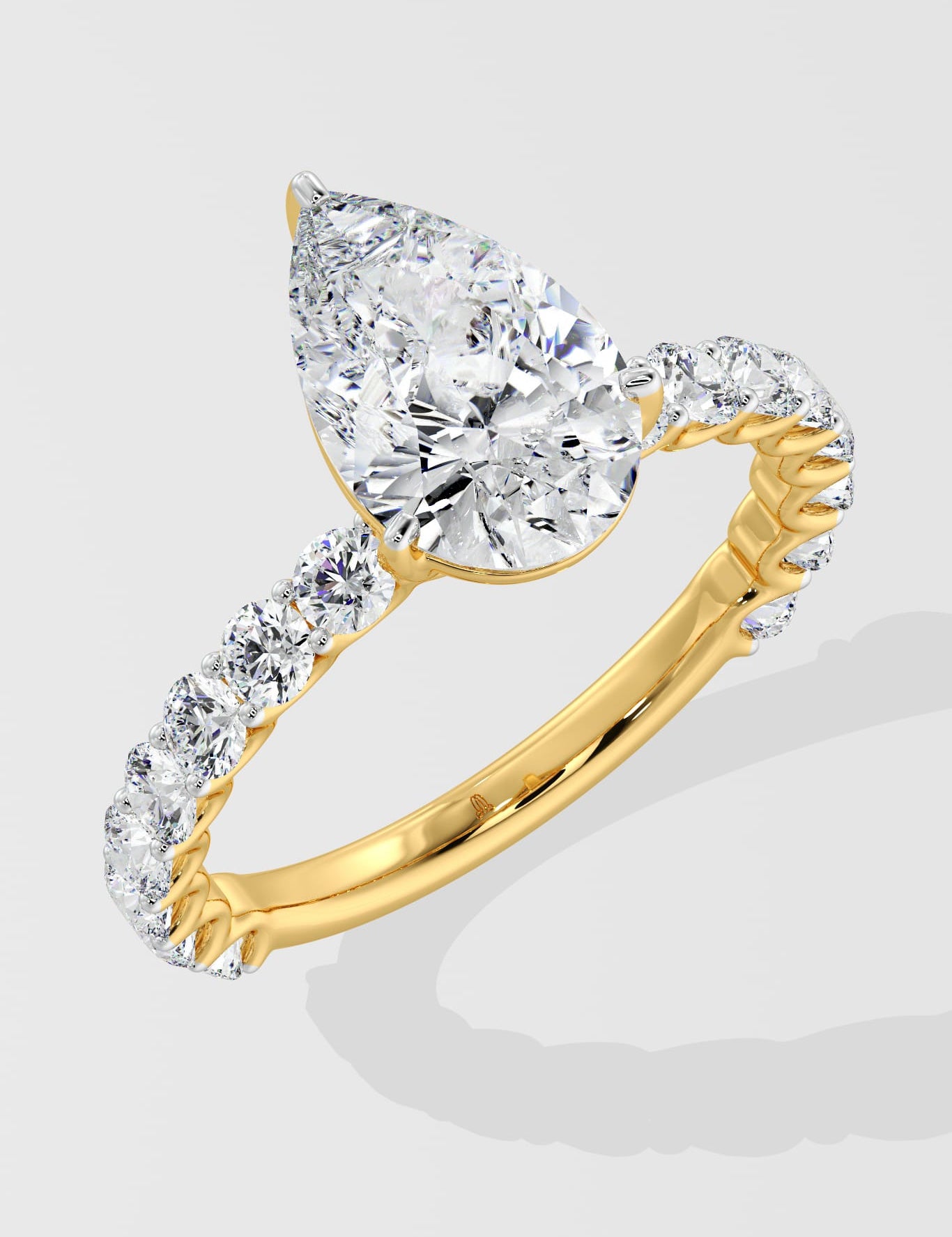 3 Ct Pear Eternity Ring - House of Quadri