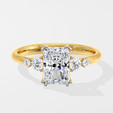 1 Ct Radiant Accent Ring