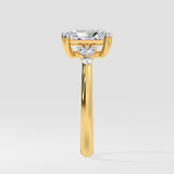 1 Ct Radiant Accent Ring