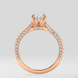 1 Ct Pear Dome Pave Ring