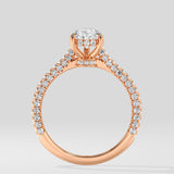 1 Ct Pear Dome Pave Ring