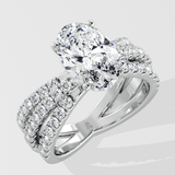 2 Ct Oval Triple Crossover Ring - House of Quadri