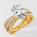 2 Ct Oval Triple Crossover Ring - House of Quadri