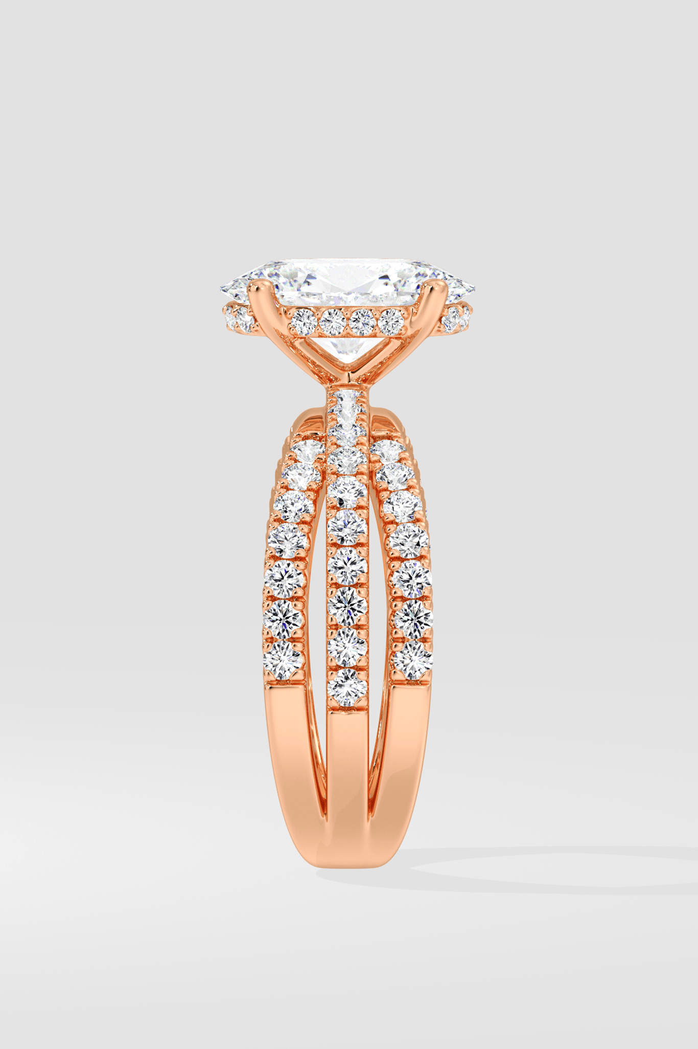 2 Ct Oval Triple Crossover Ring - House of Quadri