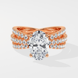 2 Ct Oval Triple Crossover Ring - House of Quadri