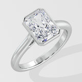 1.50 Ct Radiant Bezel Solitaire Ring