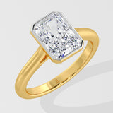 1.50 Ct Radiant Bezel Solitaire Ring