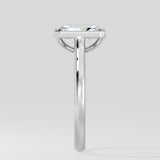 1.50 Ct Radiant Bezel Solitaire Ring