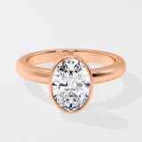 1.50 Ct Oval Bezel Ring