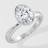 1.50 Ct Oval Bezel Ring