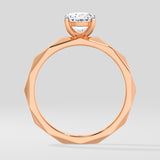 1 Ct Oval Facette Solitaire Ring