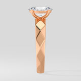 1 Ct Oval Facette Solitaire Ring