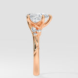 1.50 Ct Pear Lunette Ring