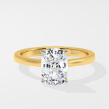 2 Ct Cushion Lotus Ring