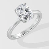 2 Ct Cushion Lotus Ring