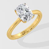 2 Ct Cushion Lotus Ring