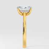 2 Ct Cushion Lotus Ring