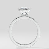 2.50 Ct Cushion Bezel Ring