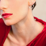 Spaced Marquise Front Hoops