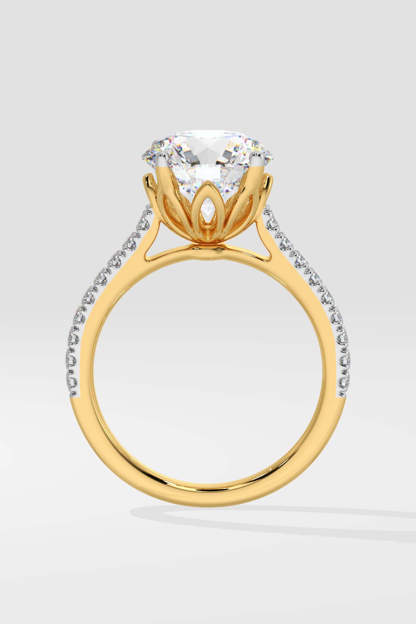 Stellar 2 ct Lotus Solitaire Ring - House Of Quadri