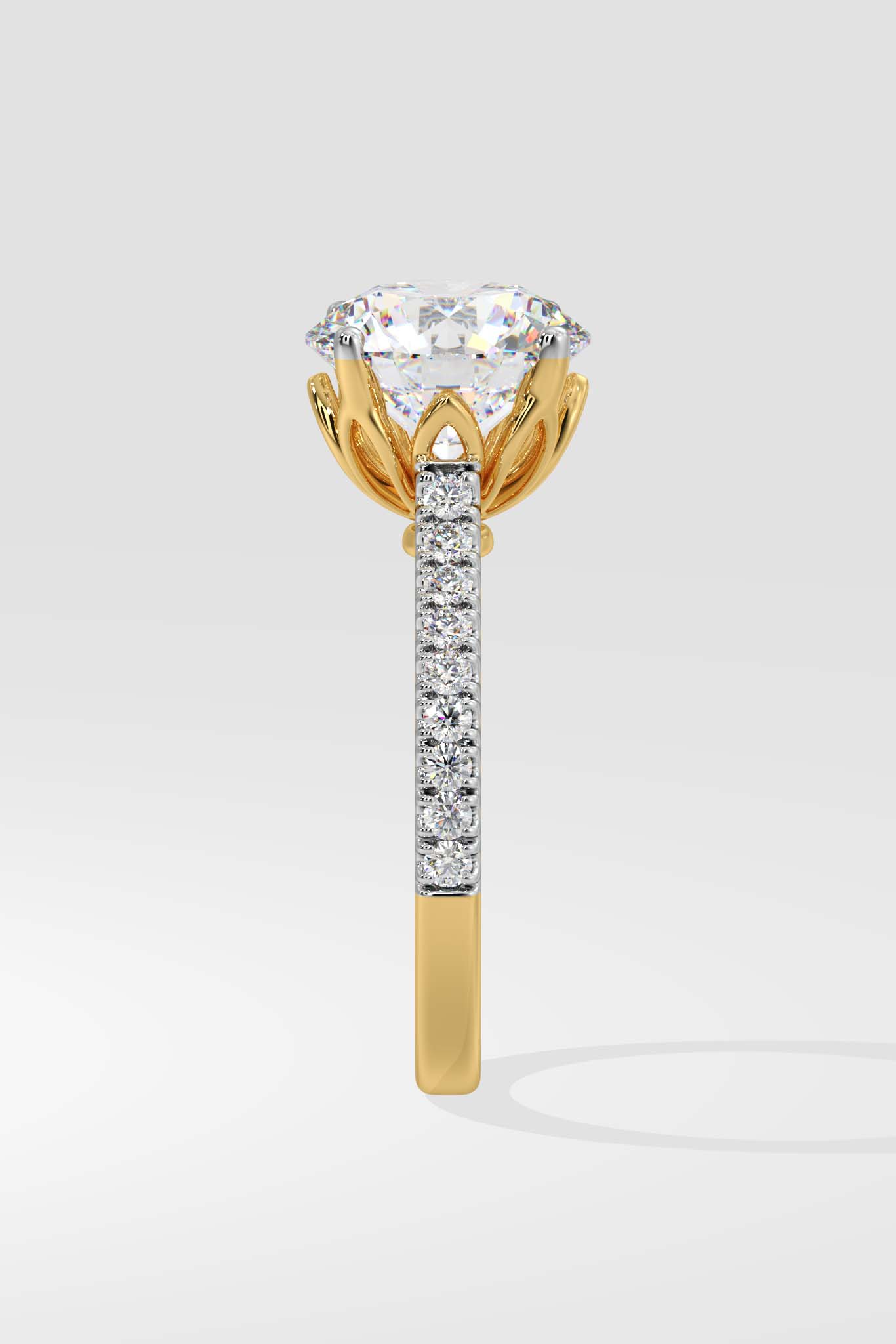Stellar 2 ct Lotus Solitaire Ring - House Of Quadri