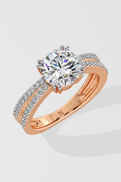 2 ct Double Shank Solitaire Ring - House Of Quadri