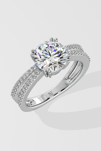 2 ct Double Shank Solitaire Ring - House Of Quadri