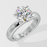 3 ct Wide Band Solitaire Ring