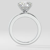 3 ct Wide Band Solitaire Ring