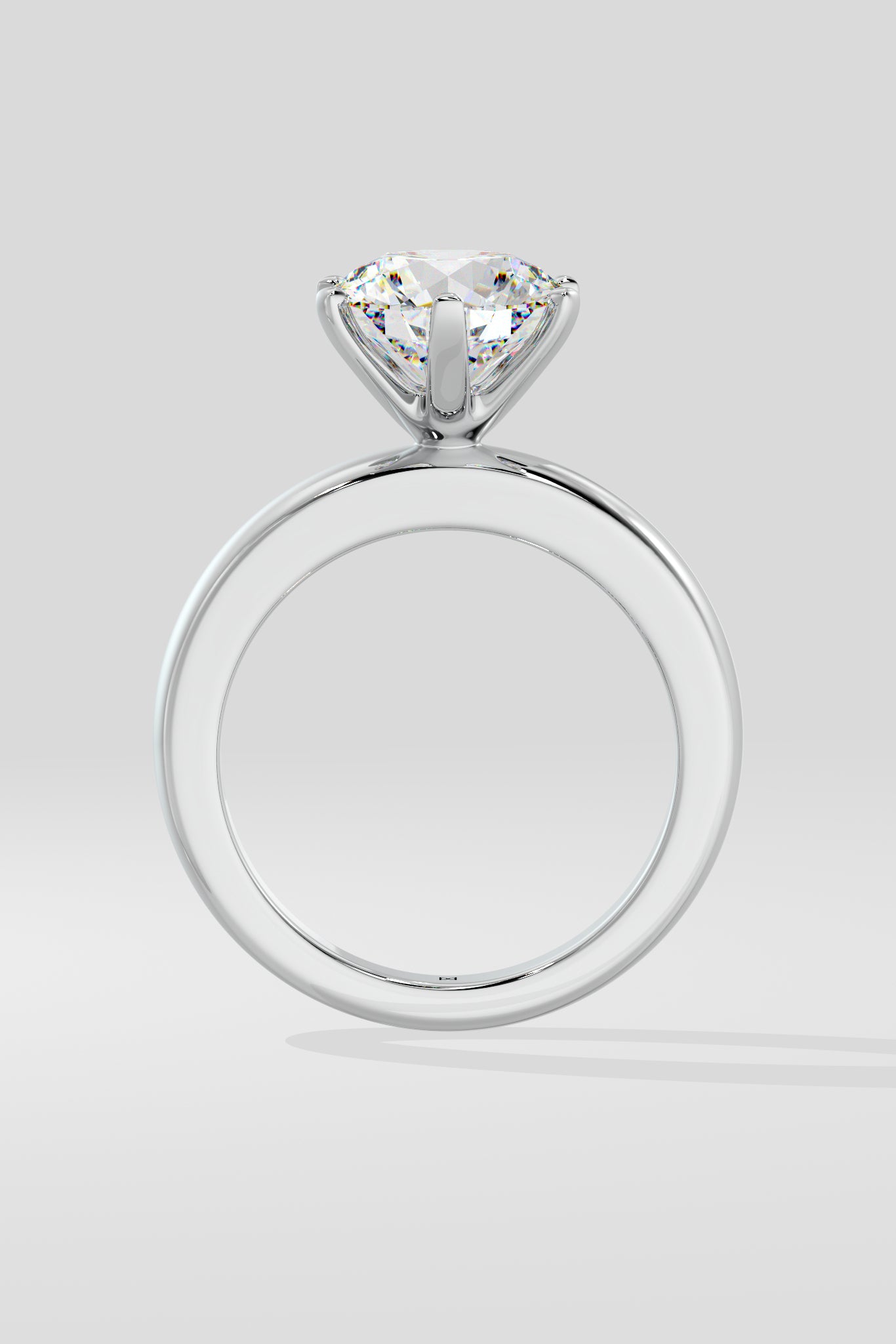 3 ct Wide Band Solitaire Ring