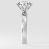 3 Ct Wide Band Solitaire Ring