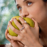 Pear & Emra Half Eternity Diamond Band