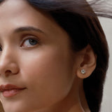 2 Ct Invisible Halo Solitaire Studs