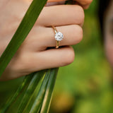 1 ct Tapered Solitaire Diamond Ring