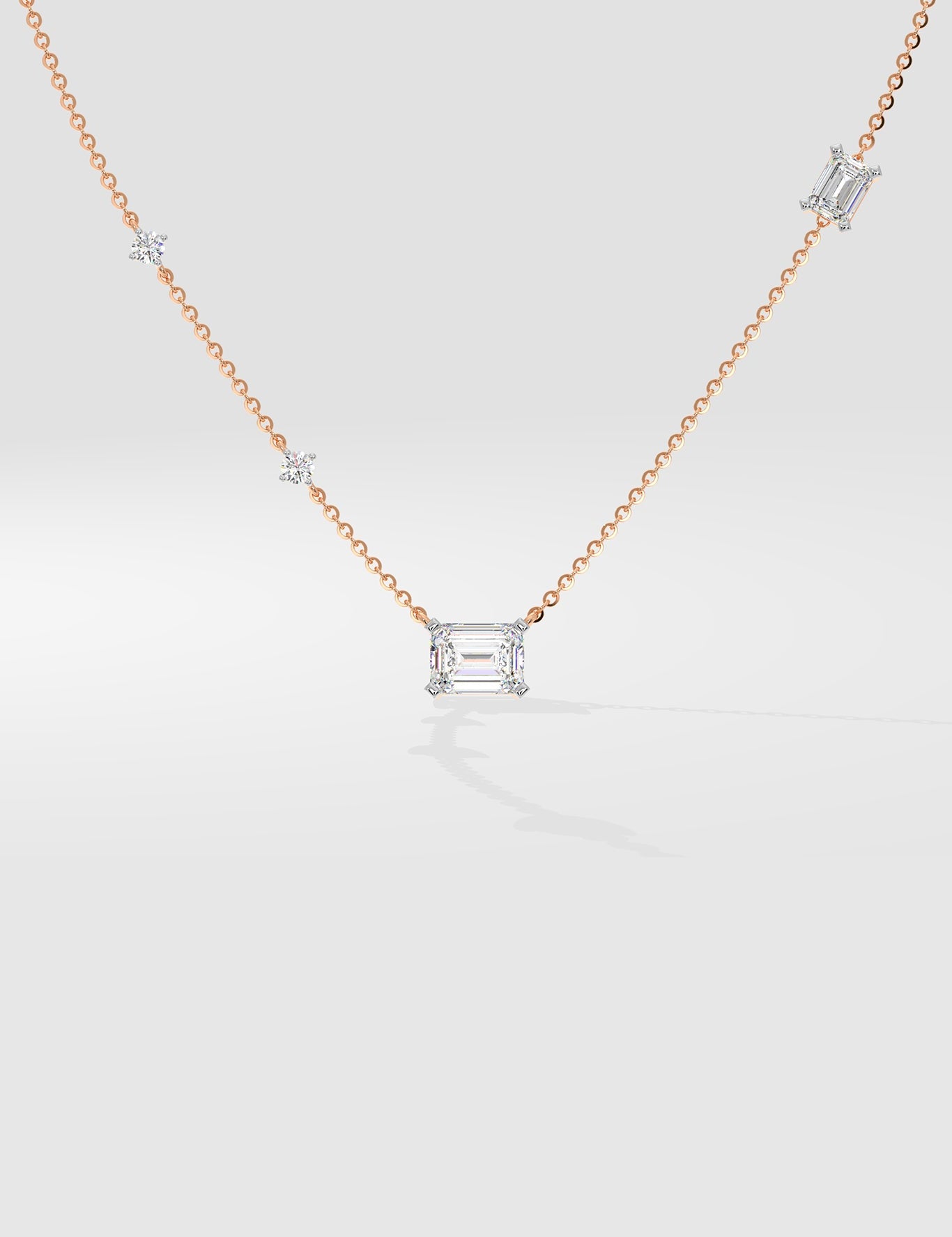 Emra Accented Solitaire Necklace House of Quadri
