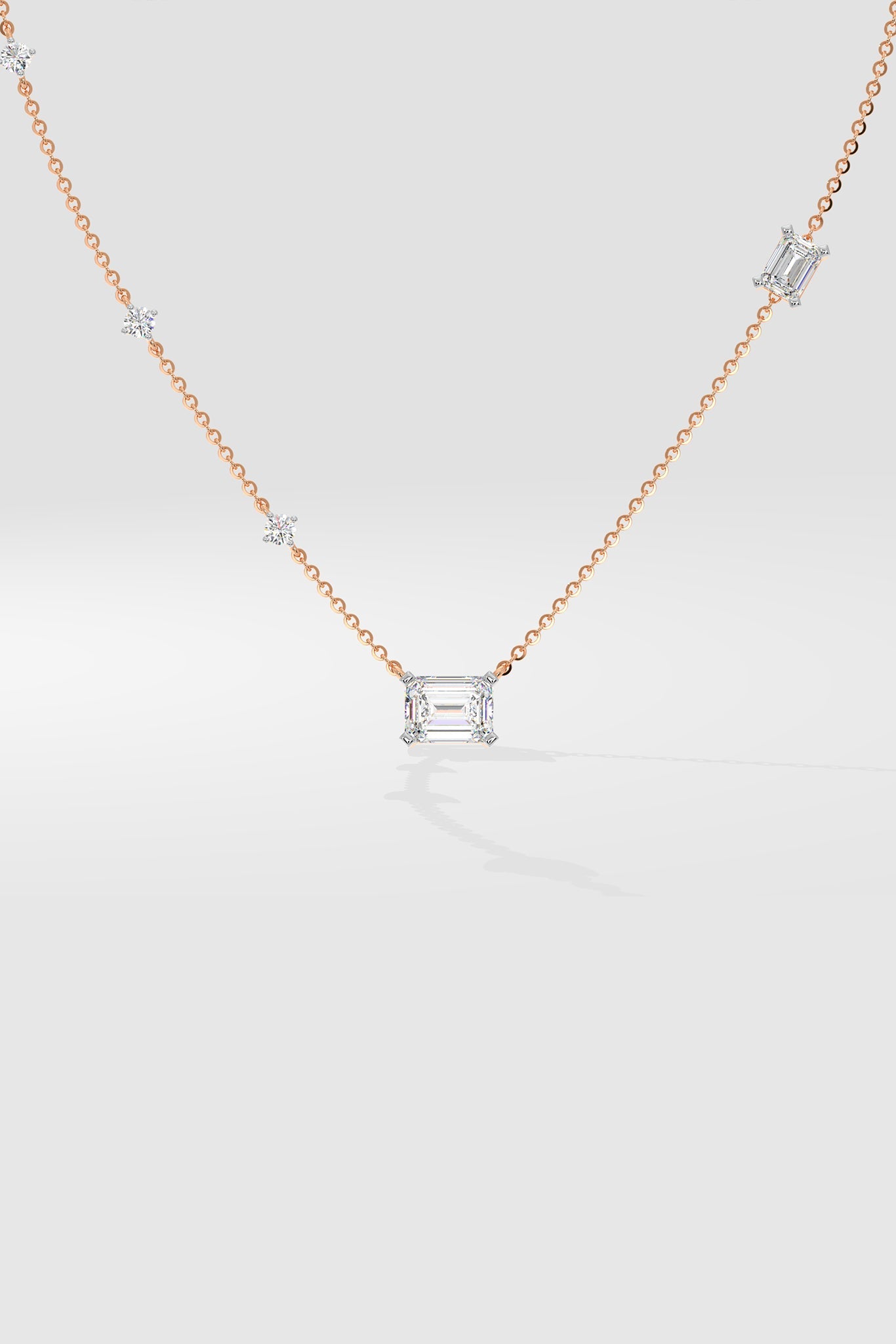 Emra Accented Solitaire Necklace House of Quadri